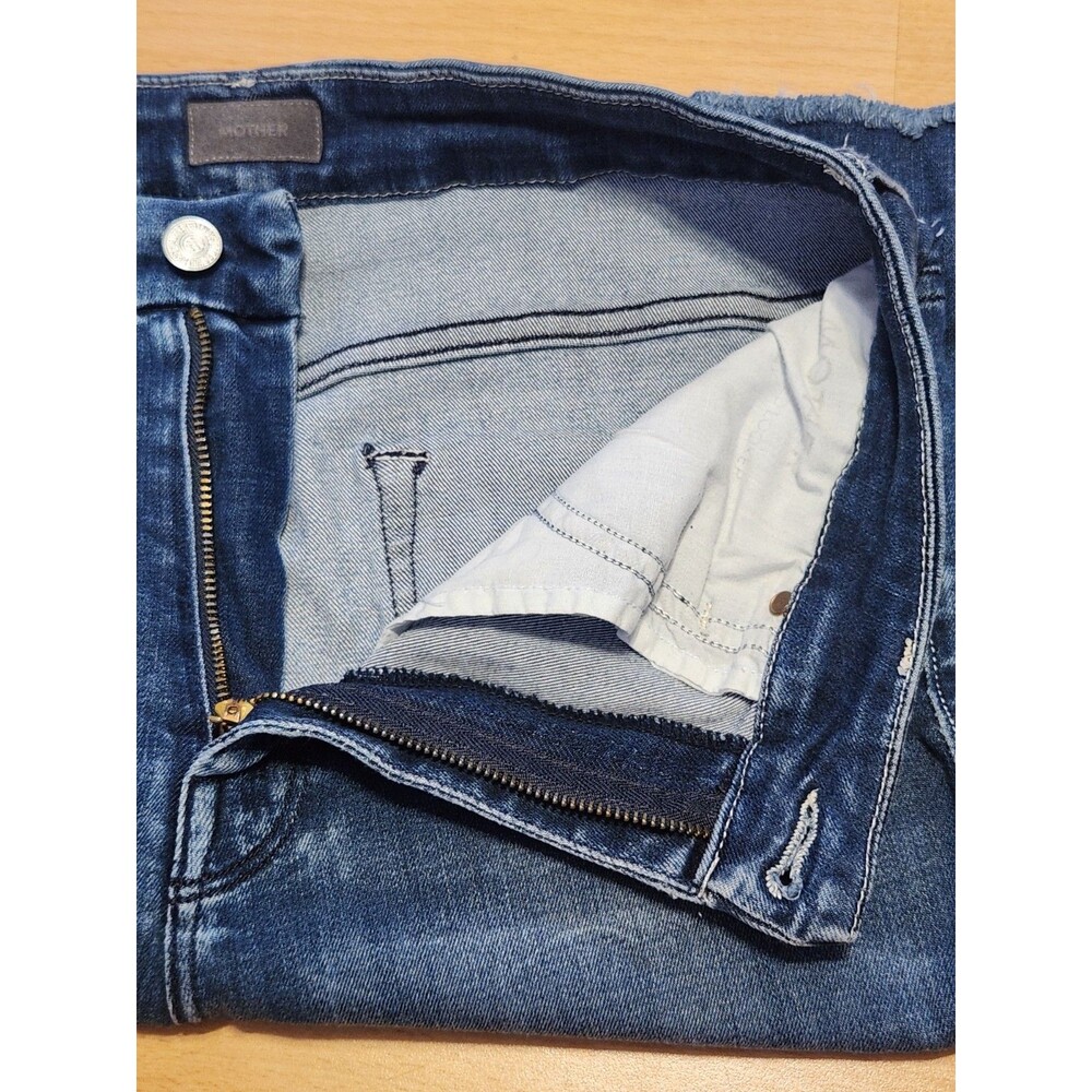 Women's Mother Denim Jeans Size 30 Waisted Looker Ankle Fray Tongue in Chic 1411 - Picture 15 of 16